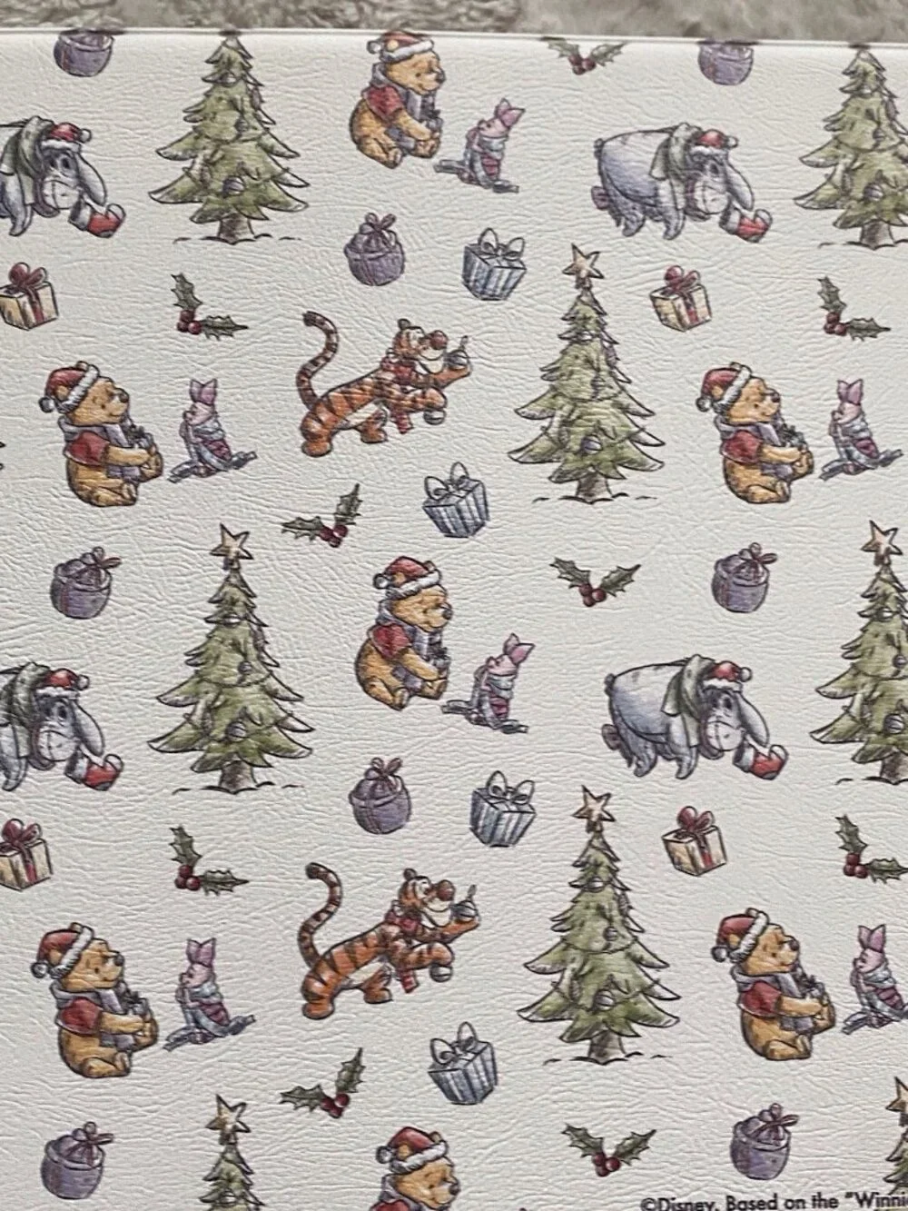 Disney Winnie The Pooh Anti Fatigue Kitchen Mat Rug 18”x30” Christmas Trees NEW